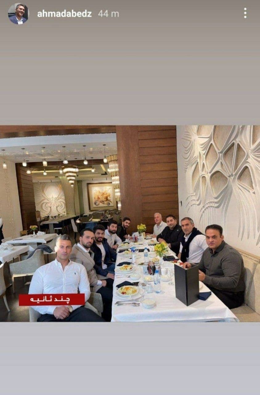 عابدزاده و یزدانی در کنار متهم فساد مالی که ۱۰سال حکم زندان دارد و باید در زندان باشد